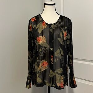 G by Giuliana Sheer Button Down NWOT